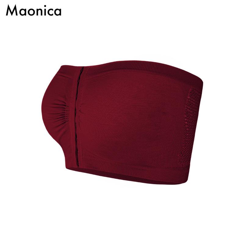 

Европейский размер Большой размер Однострочное нижнее белье Поддержка груди Топы на пуговицах Тонкое дышащее нижнее белье для женщин 6XL вино красного