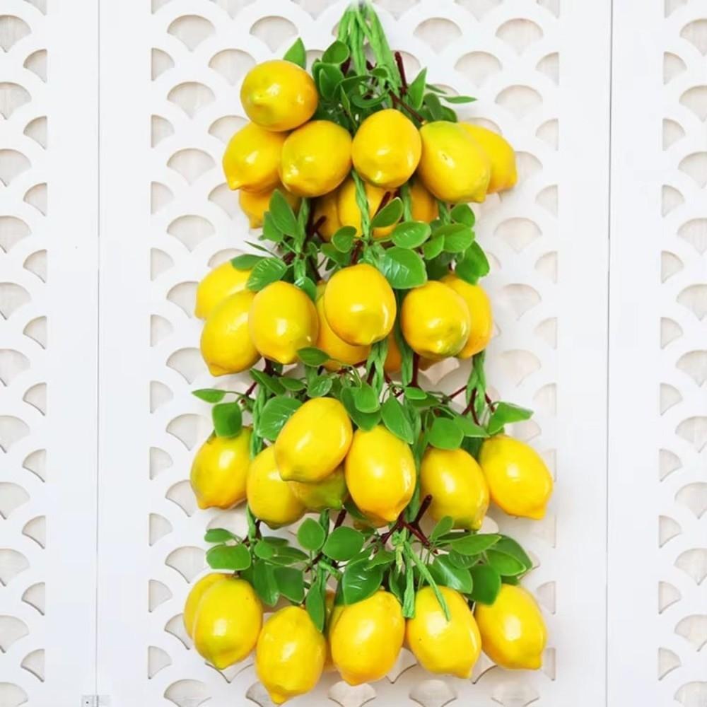 1PC Fake Fruits Simulation Fruit Lemon String Foam Hanging Decoration DIY Decoration