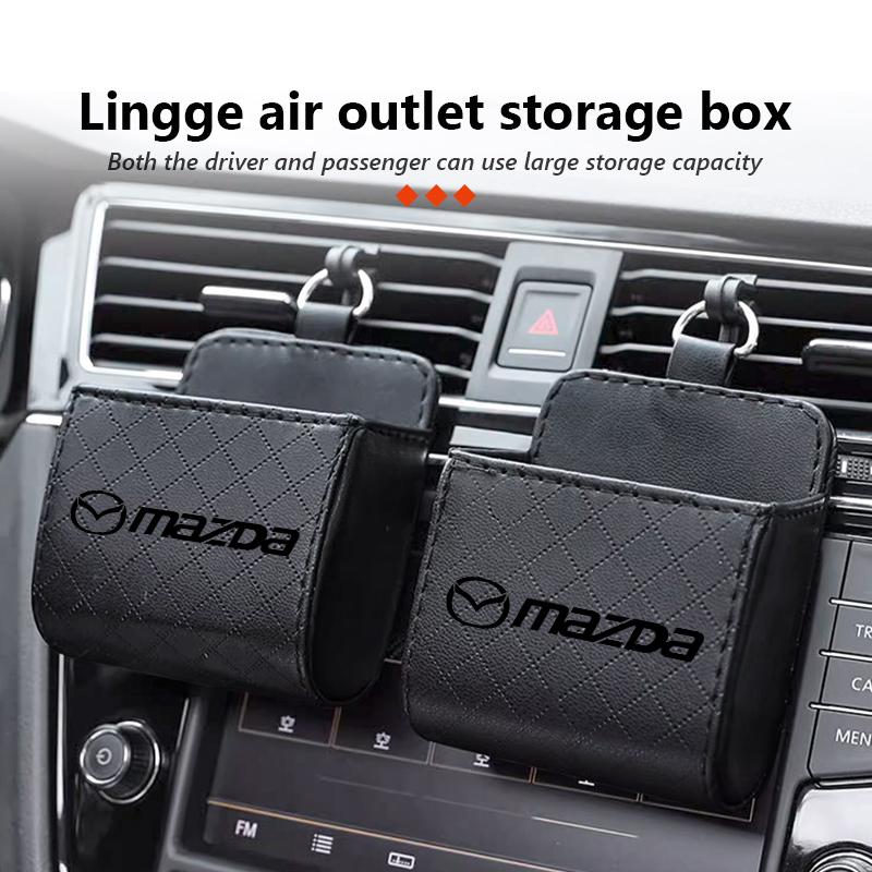 For Mazda Car Air Outlet Storage Box Phone Lipstick Lighter Organizer 6 3 5 2 CX5 CX7 323 CX9 MX3 Demio Axela Atenza