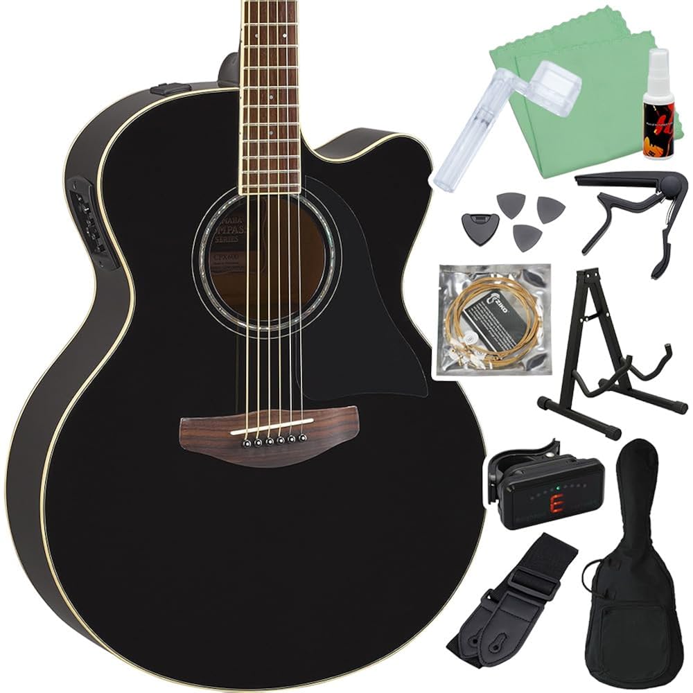 YAMAHA CPX600 BL Acoustic Guitar Beginner 12 Piece Set Yamaha