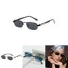 Geometric Metal Square Sunglasses Uv400 For Outdoor Activities And Fashion