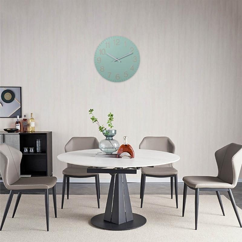 Elegant 12Inch Color Modern Simple Wall Clock for Indoor and Outdoor Space Decoration Waterproof Resin Clock