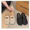 Flat Bottomed Woven Hollowed Out Boken Slippers for Women, Fashionable and Stylish for Outdoor Wear, Cool Slippers with Belt Buckles and Toe Caps