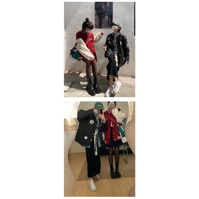 Women's Loose Retro Patchwork Jacket Jacket