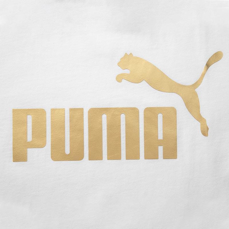 Puma Essential No. 1 Logo Sports Casual Letter Pullover Short Sleeve T-Shirt Unisex Tops White 689312-73