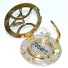 Sundial Compass Solid Brass Sun Dial, Top Grade 4.5 Inch Perfectly Calibrated Large Sundial Compass an