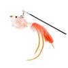 Newcomer Discount: Steel Wire Bird Bell Cat Teaser Rod with Replaceable Head for Interactive Play and Self-Amusement