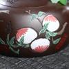 Yixing Zisha Handmade Purple Clay Xi Shi Teapot with Immortal Peach Design