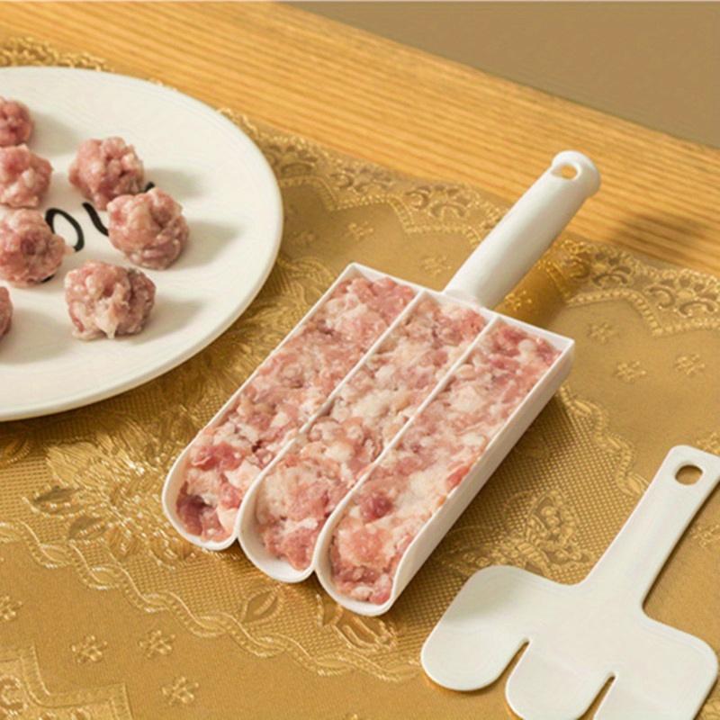 

Универсальная 4-решетчатая машина для приготовления фрикаделек и пельменей, прочный кухонный инструмент из АБС-пластика для легкого приготовления домашних фрикаделек, рыбных шариков и многого другого, идеально подходит для вечеринок белый