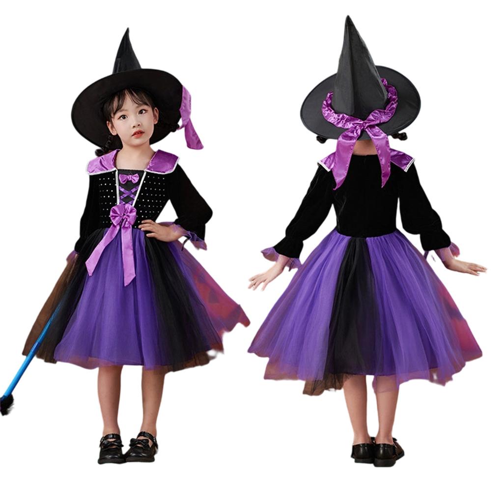 Women's Halloween Witch Costume for Party Performance Dress Up