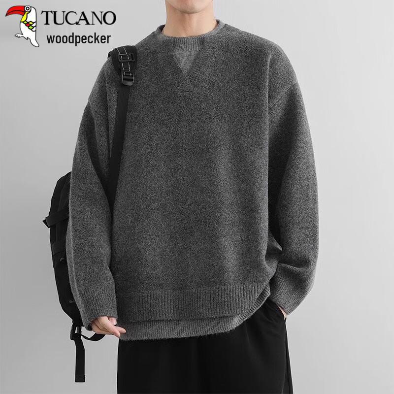TUCANO Men's Faux Two-Piece Wool Blend Knit Sweater