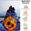 1pc Soccer Fireball Blanket, Lightweight Flannel Throw Blanket for Sofa, Bed, Travel, Camping, Living Room, Office, Couch, Chair, and Bed