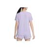Nike Logo Round Neck Casual Pullover Short Sleeve T-Shirt Women T-Shirt Light-Purple FN2619-512