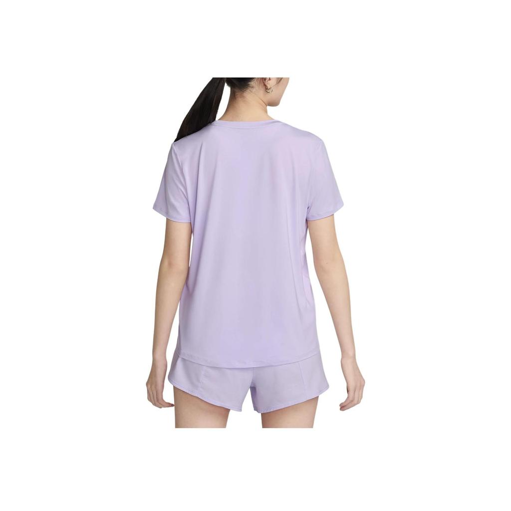 Nike Logo Round Neck Casual Pullover Short Sleeve T-Shirt Women T-Shirt Light-Purple FN2619-512