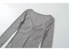 Spicy Girl Slimming Long-Sleeve T-Shirt for Women - 2026 Spring/Autumn Collection