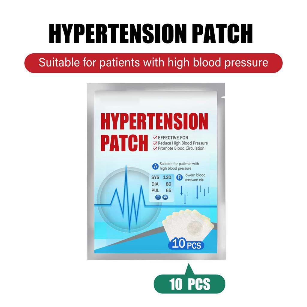 10Pcs Hypertension Patches Extract Lower Blood Pressure Promote Blood Circulation Hlth Care