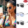 3pcs High Quality Rectangle Sunglasses Women Metal Frame Glasses Vintage Brand Square Sun Glasses for Men Shades Female Eyewear