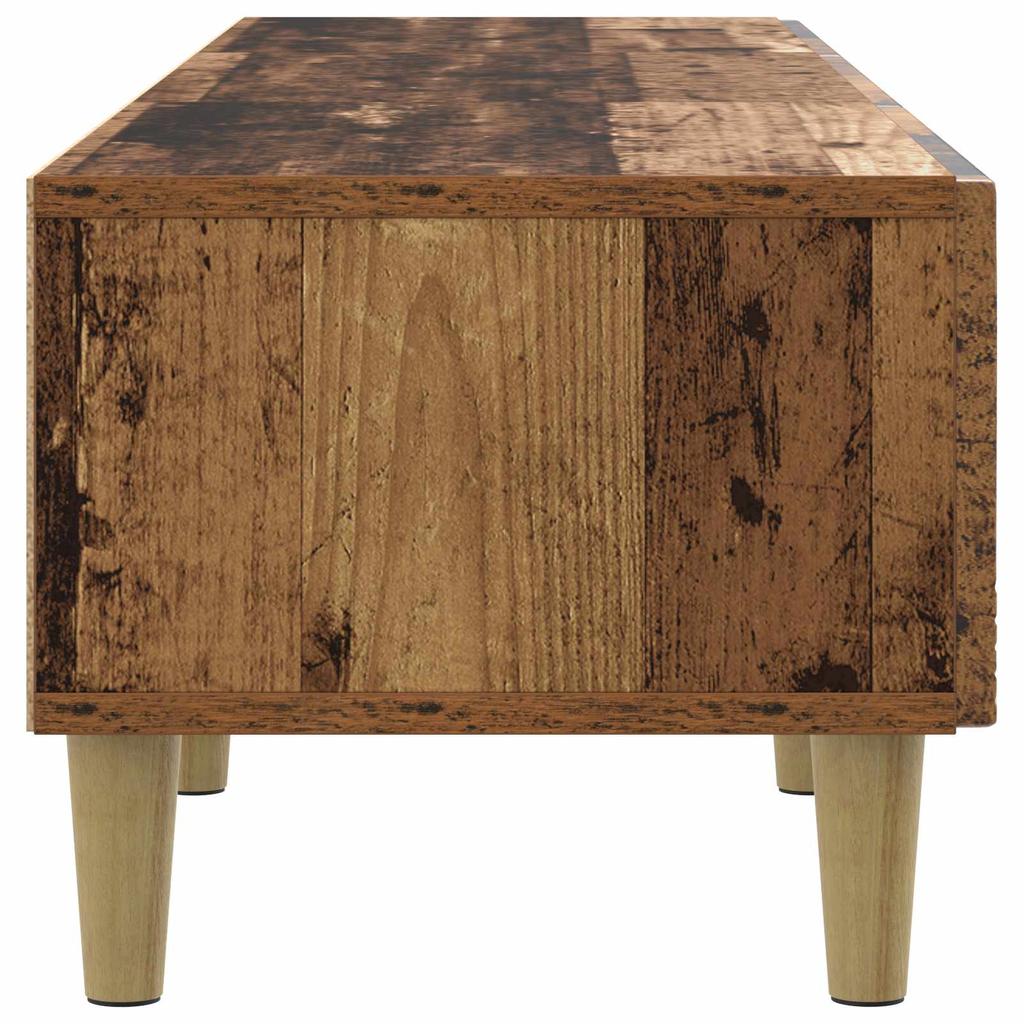 TV Stand 147 X 34.5 X 30 Cm Reclaimed Wood Look Particleboard