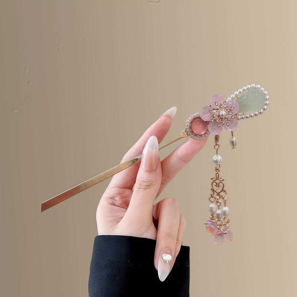 Vintage Chinese Style Hairpin for Updos - Elegant Retro Hair Stick with Tassel for Qipao