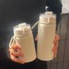316 Stainless Steel Tea Infuser Thermos with Straw - Stylish, Large Capacity for Girls, Students, and Travel