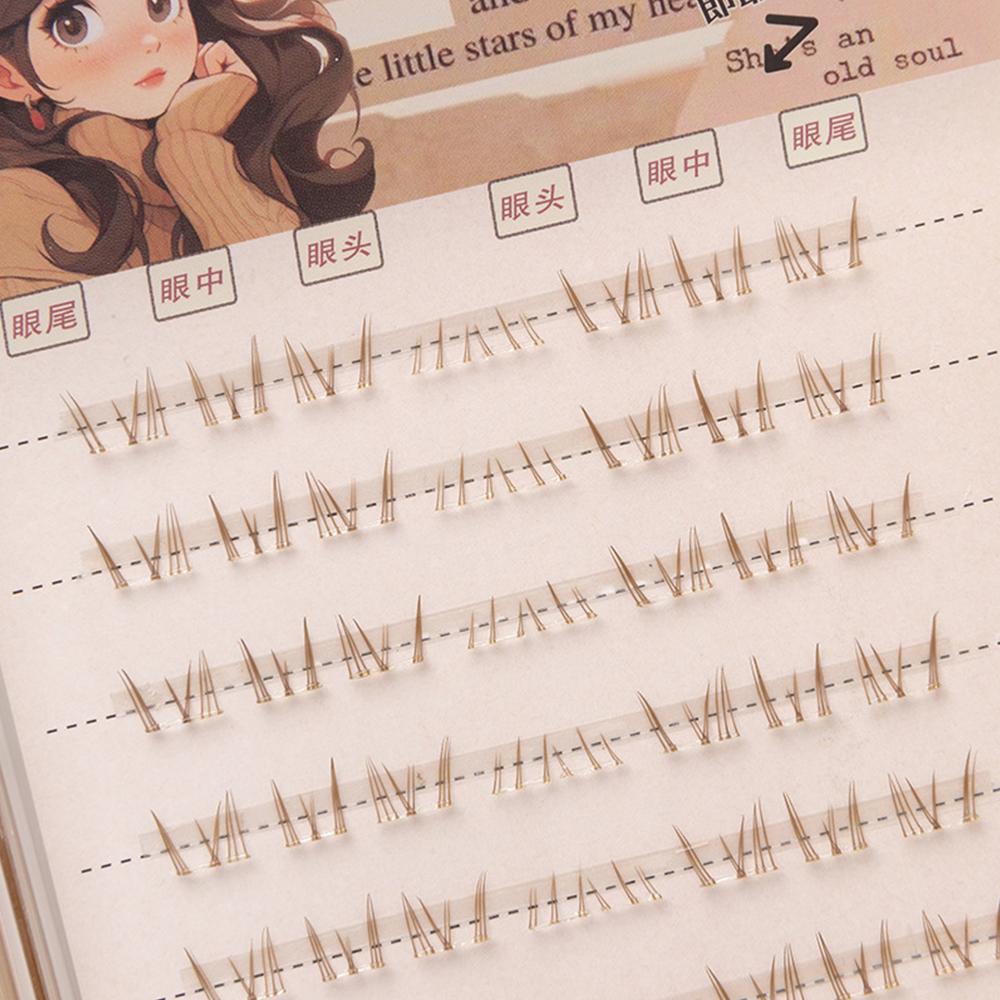 No Need Glue Self Adhesive Cluster Lashes Natural Look Segmented Eyelashes Women's Beauty