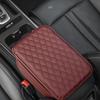 PU Leather Car Armrest Box Heightening Pad with Side Storage Bag Car Armrest Box Cushion Organizer Car Interior Accessories