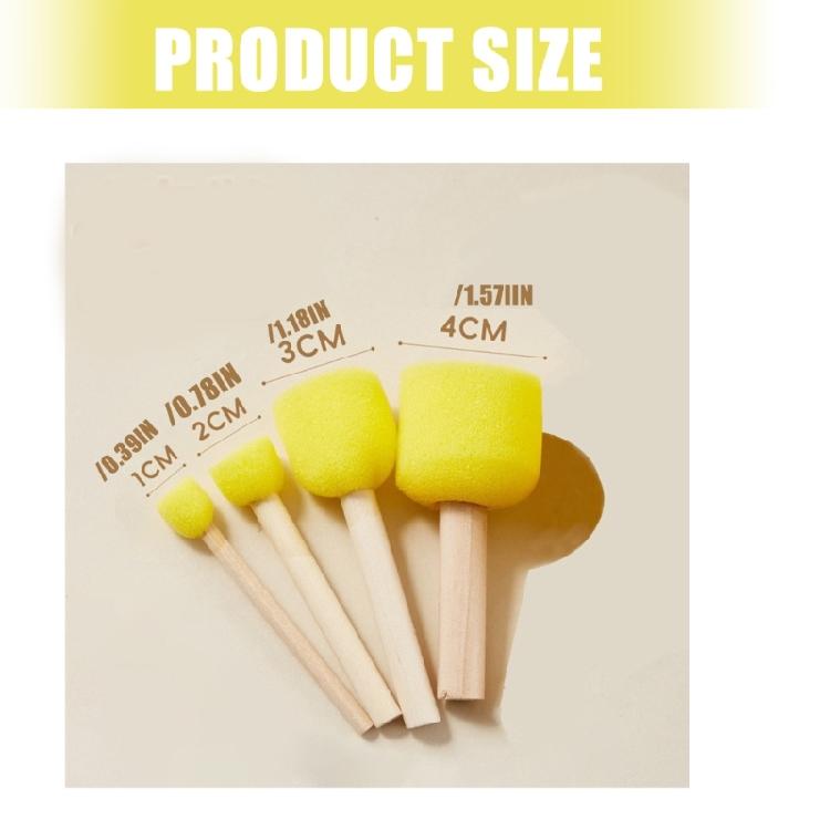 Washable Sponge Art Set Toddler Early Learning Painting Tool For Wall Decoration Greeting Cards Fabric Printing Project