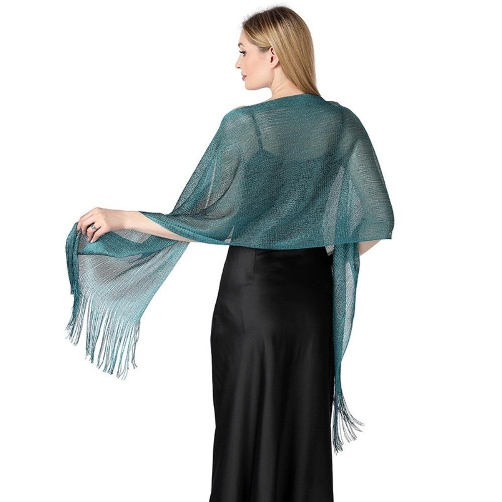 Sun Protection Hollow Out Shawl Solid Color Thread Dresses Multifunction Hollow Out Scarf  Girl