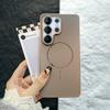 Business Frosted Matte For Magsafe Magnetic Case For Samsung Galaxy S26 Ultra S25 Plus Lens Film Acrylic Plating Hard Back Cover