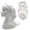No Moq High Quality Long Bonnets for Braids Satin Bonnet Custom Logo Silk Bonnet with Button