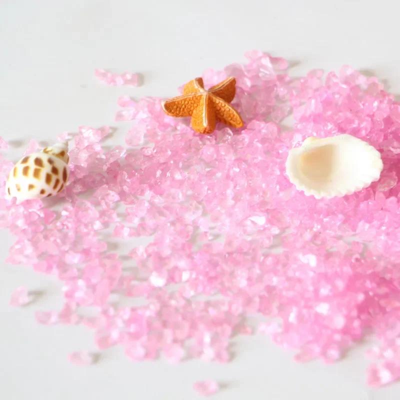 Aquarium Fish Tank Gravel 1 Pound High Luster Crushed Glass for Aquarium Decorations Vase Filler.