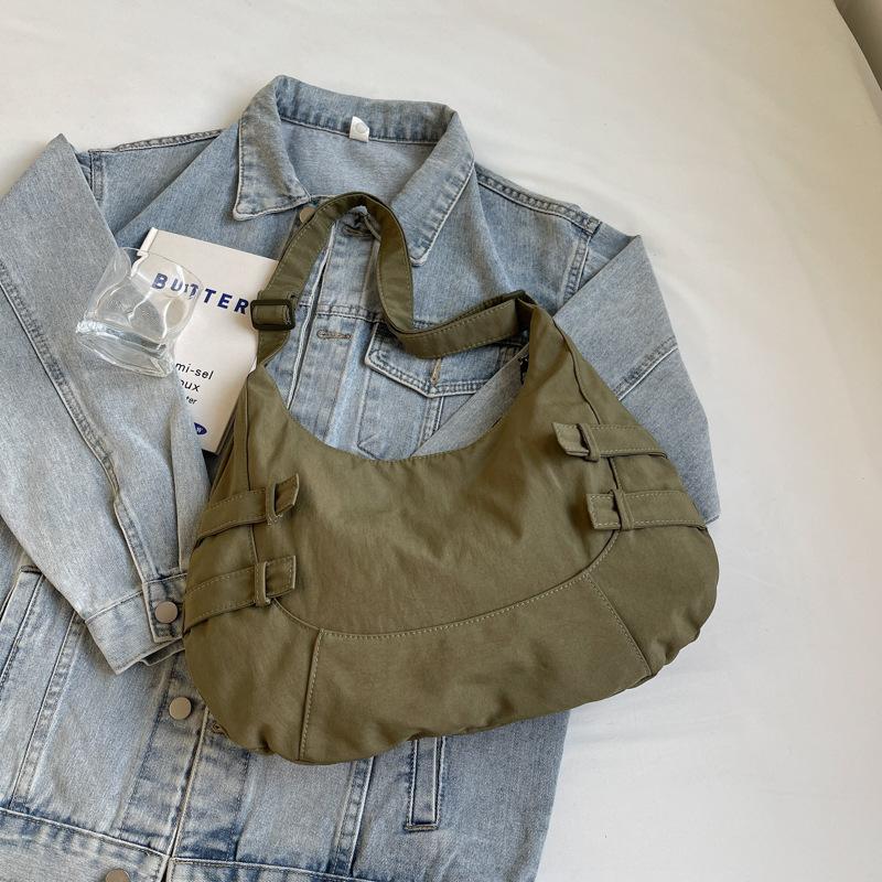 

2025 новая сумка женская сумка для通勤 через плечо сумка-мессенджер повседневная нишевая женская сумка мужская сумка большой вместимости модная сумка-тоут зелёный