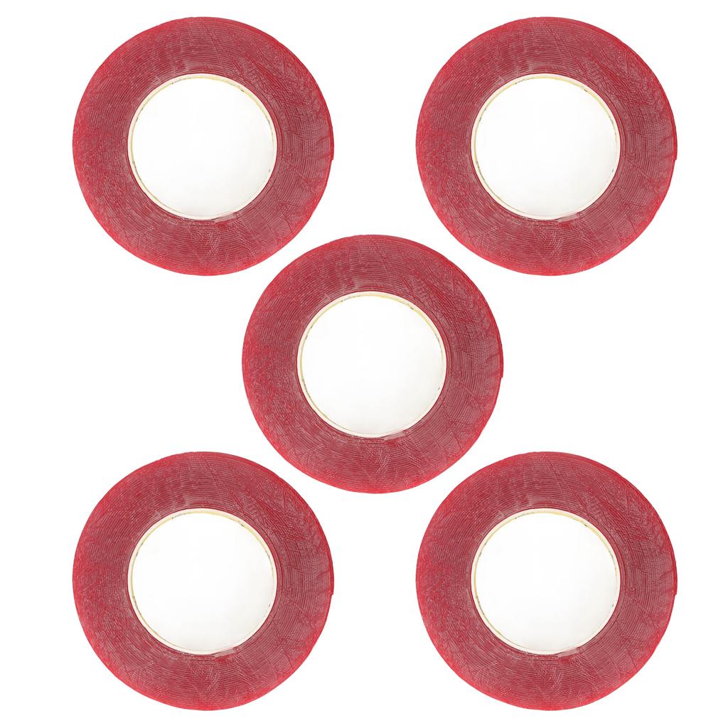 5 Rolls Double Sided Acrylic Tape 0.1mm Thick 15mm Wide 10m Long Removable Heavy Duty Mounting Tape
