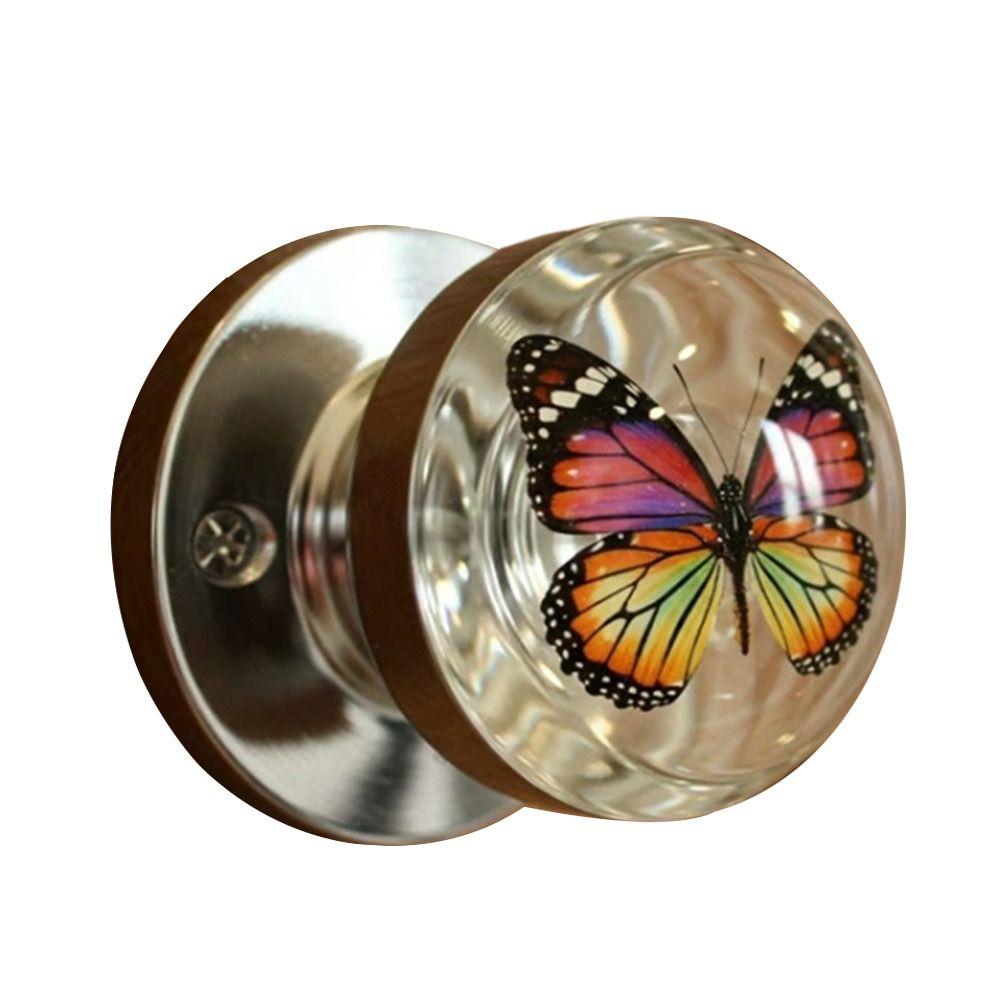 Poignée de porte décorative résistante aux rayures de haute qualité Poignée de meuble motif papillon rétro Bouton artistique rond animal