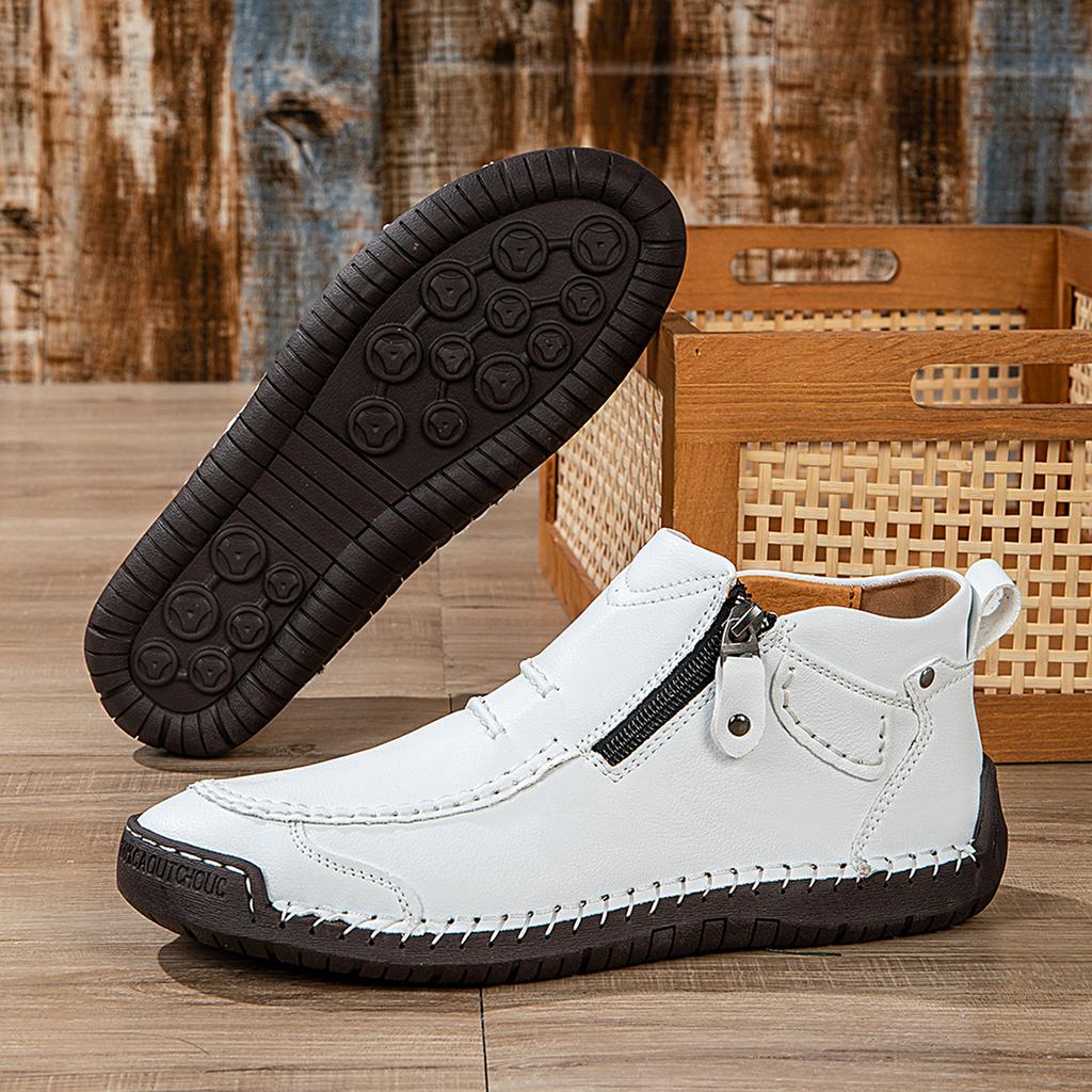 Casual Shoes Men Sneakers Men Flat Footwear Zipper Boots Men Ankle Outdoor Walking