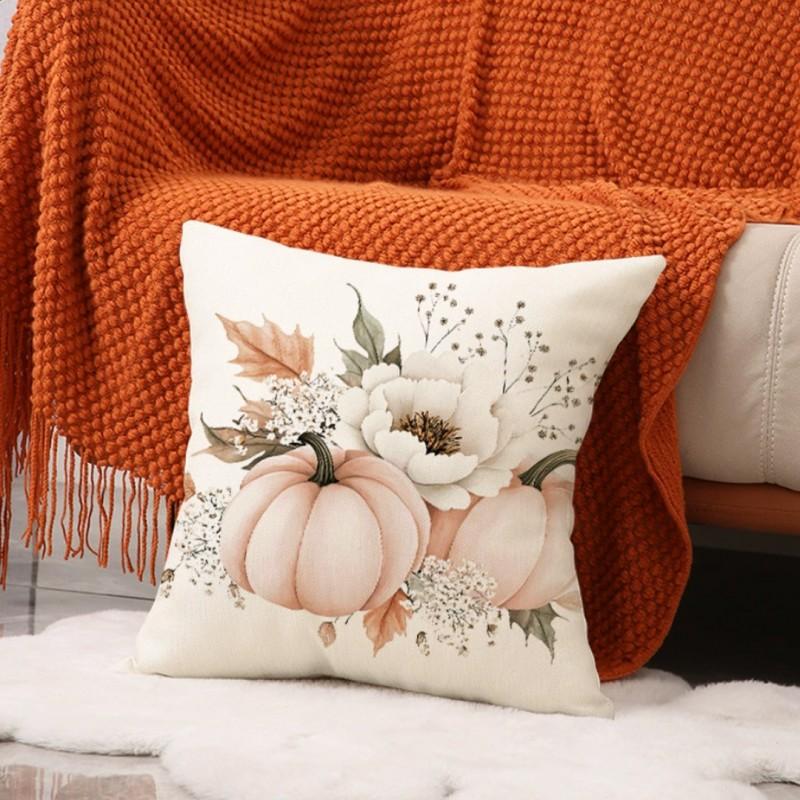 Pillowcase 45X45 Cm Autumn Pumpkins Decorative Cushion For Sofa 240
