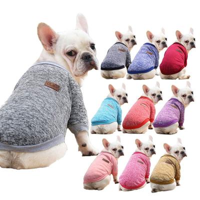 Haustierkleidung für kleine und mittelgroße Hunde, Pullover für französische Bulldoggen, Mops und Katzen, warme Hunde-Outfits für den Winter