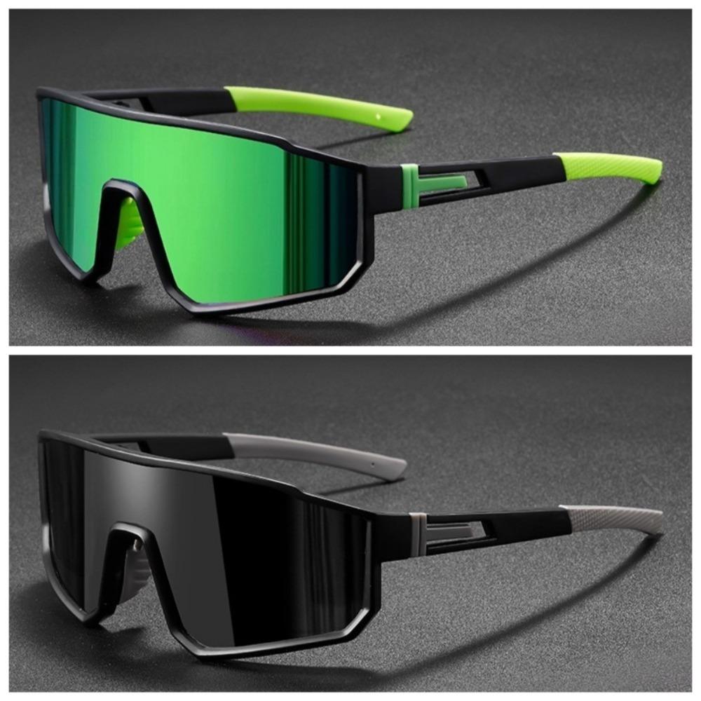 2PCS Men's Oversized Cycling Glasses for Men Bicycle Windproof Colorful Coating Sunglasses Outdoor Sports Motorcyc