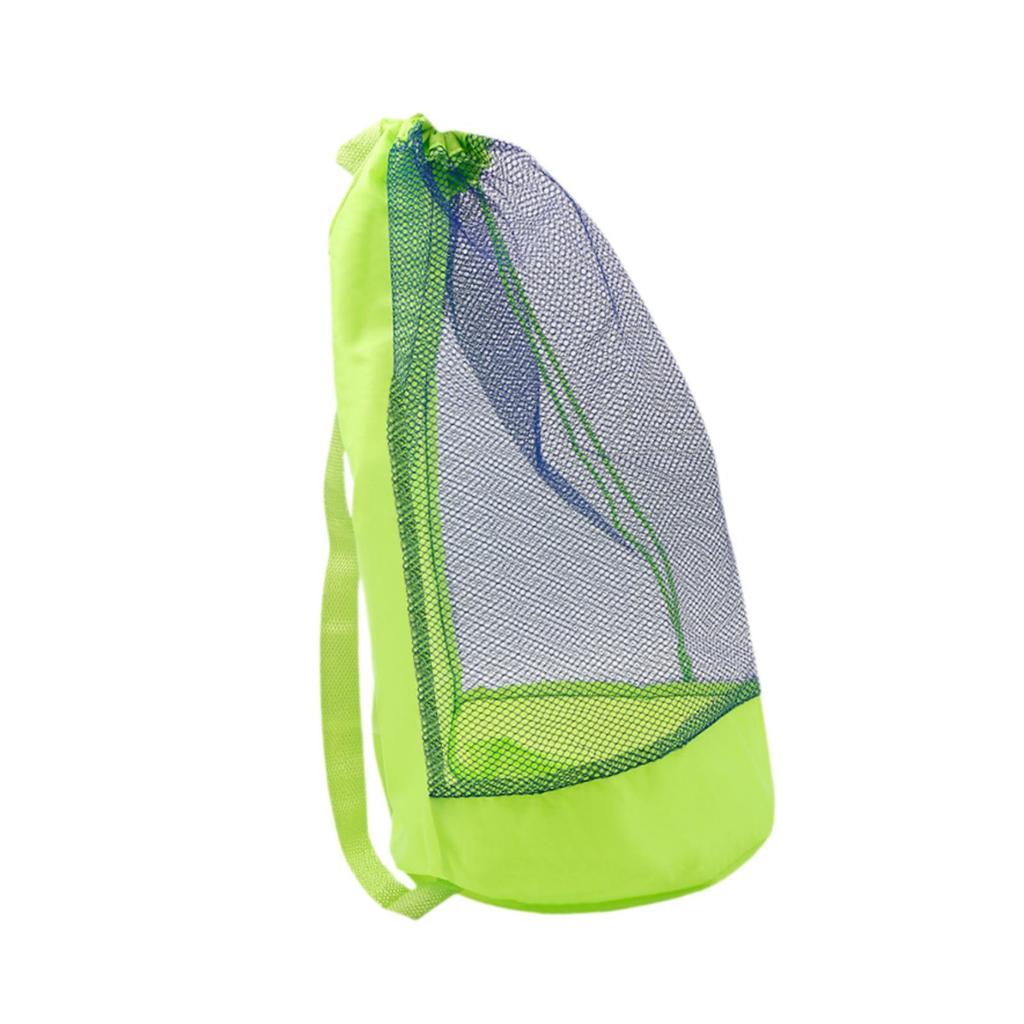 Mesh Beach Bag Tote Travel Storage Pouch for Water Sports Hiking Green
