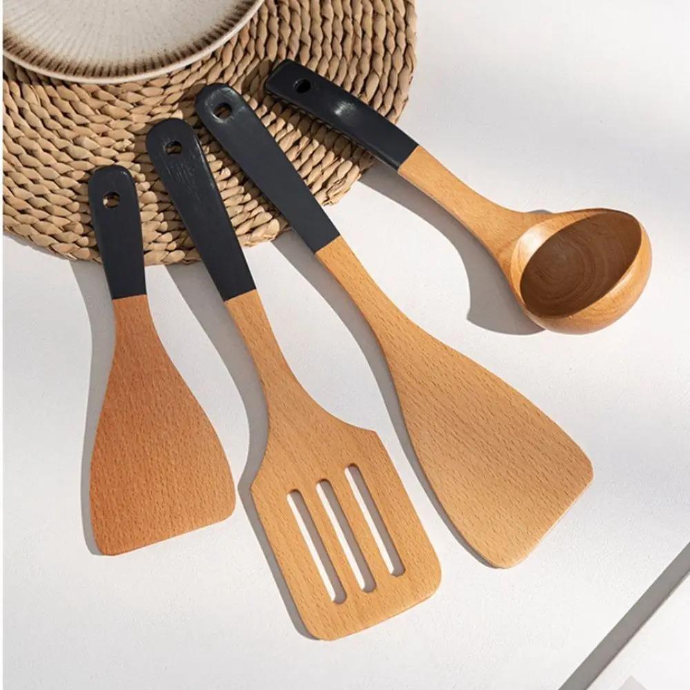3/5 Pcs Non-stick Kitchen Spoon Spatula Set Long Handle Cooking Utensil Set Restaurant