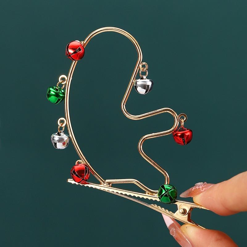 Hot-selling alloy bell women's girl hairpin cartoon bell antler shape word clip