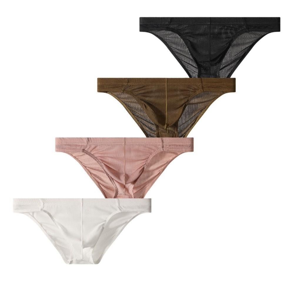 Stretch Men Briefs Low Waist Panties Simple Male Underwear Daily