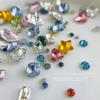 50Pcs  Nail Art Charm Special-Shaped Pointed-Bottom Colorful  Jewel For Face Clothes Shoes Decor Nail Supplies