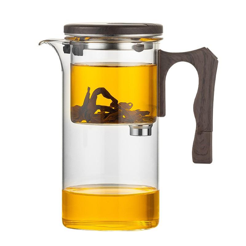 Weisheng Elegant Glass Tea Brewing Pot with One-Button Separation 550 Display Temperature Teapot