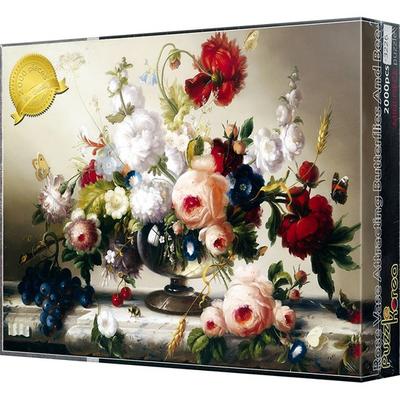 Puzzle Korea Rose Vase That Attracts Butterflies Jigsaw Puzzle Mini Size PKMI2000-3226, Korean Popular Puzzles