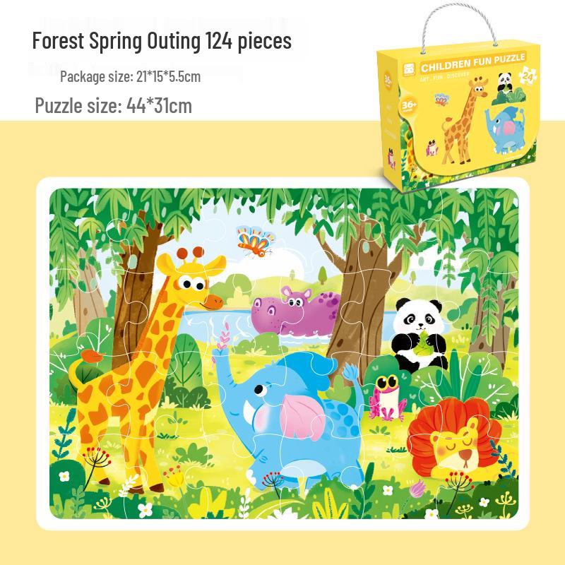 Kids' Large Piece Jigsaw Puzzle Box for Ages 3-6: Perfect for Kindergarten, Holiday Gifts, and Early Learning