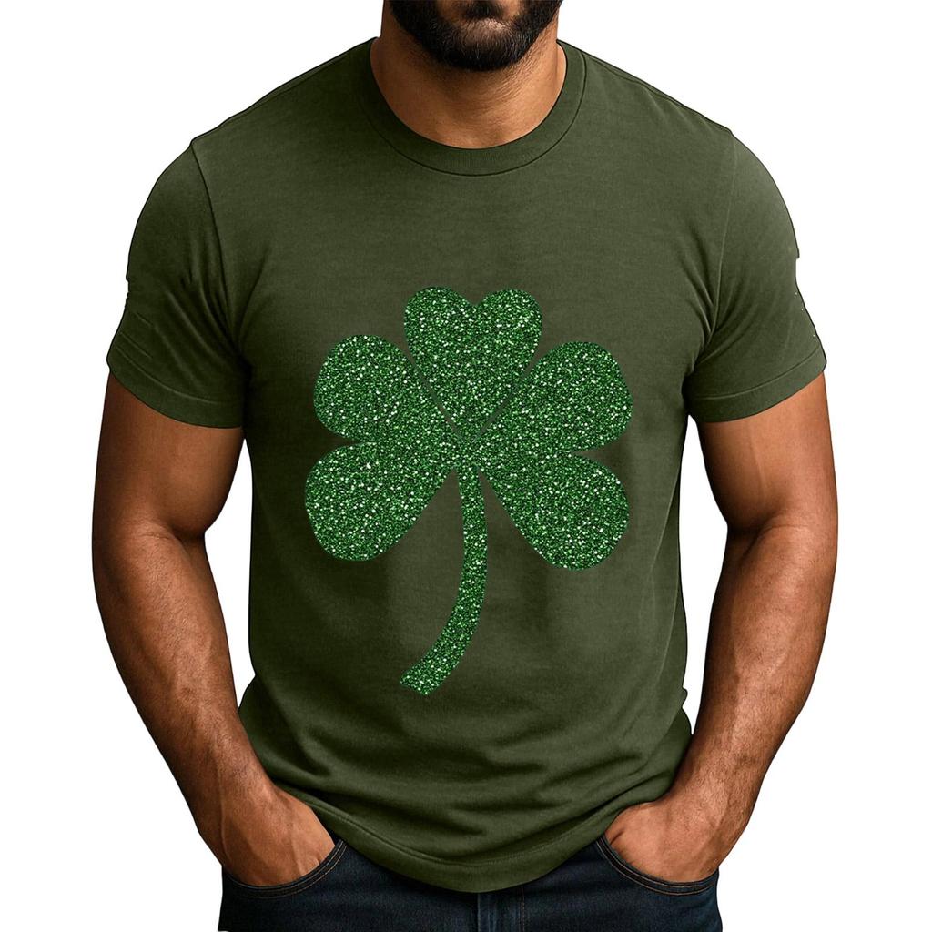 Men's Popular T-shirt Printed Round Neck Short Sleeve T-shirt