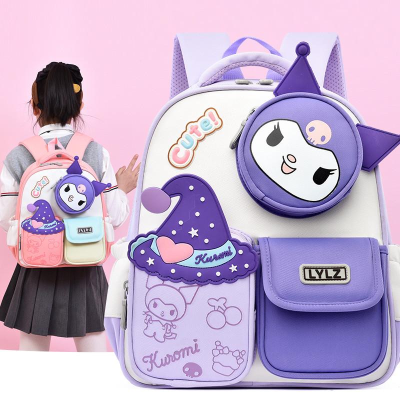 Kuromi Kindergarten Backpack For Kids Cartoon Large Capacity Lightweight School Bag