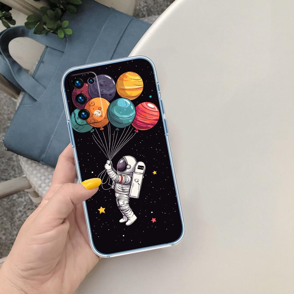 CJ12 Astronaut Space Moon Case for Motorola Moto E13 E15 E20 E22 E22I E22S E30 E32 E40 E7 E7I G Plus Power Play Stylus G22 G14