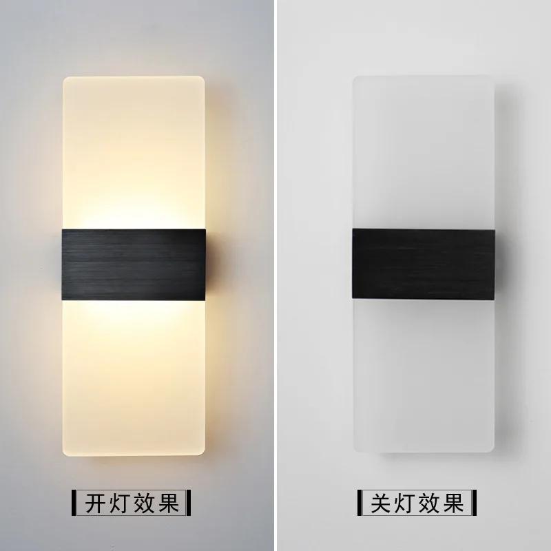 Wall Decor 12W Modern American Cross Border Acrylic Background Wall Light Bedroom Headboard Aisle Led Wall Light